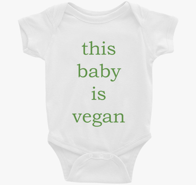This baby is vegan (zelena majica