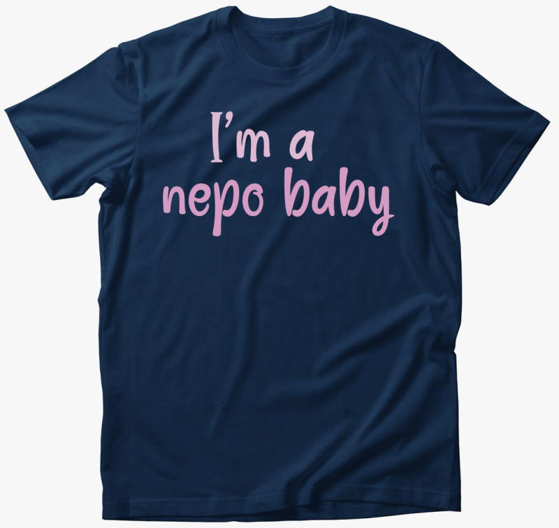 I'm nepo baby (roza) feliratos majica