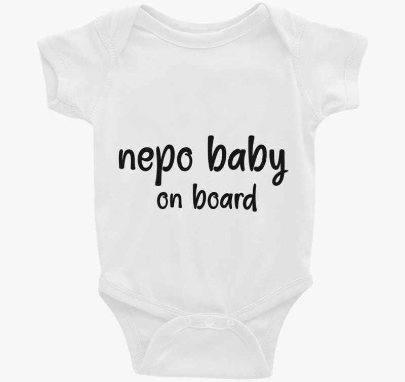 nepo baby on board feliratos majica