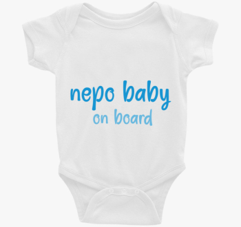 nepo baby on board (modra) feliratos majica