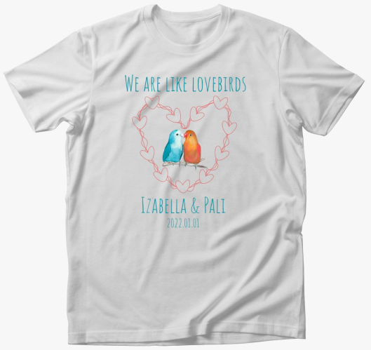 lovebirds (modra) majica