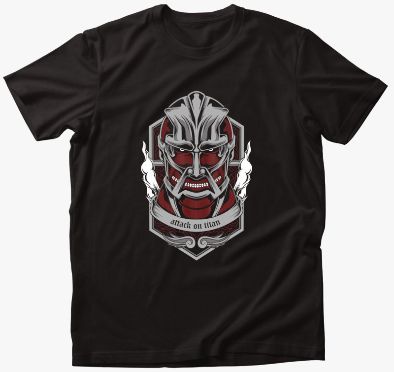 Attack on Titan - feliratos sziluett majica