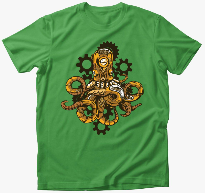 Steampunk polip majica