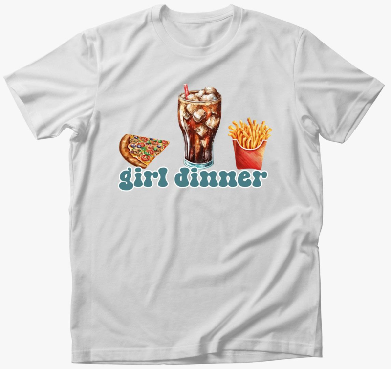 girl dinner fastfood majica