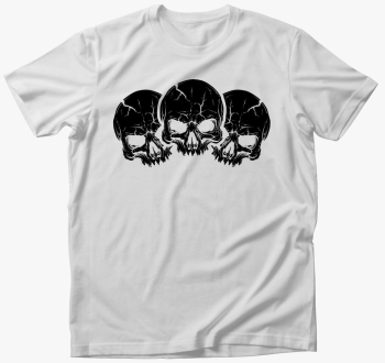 3 black skulls majica