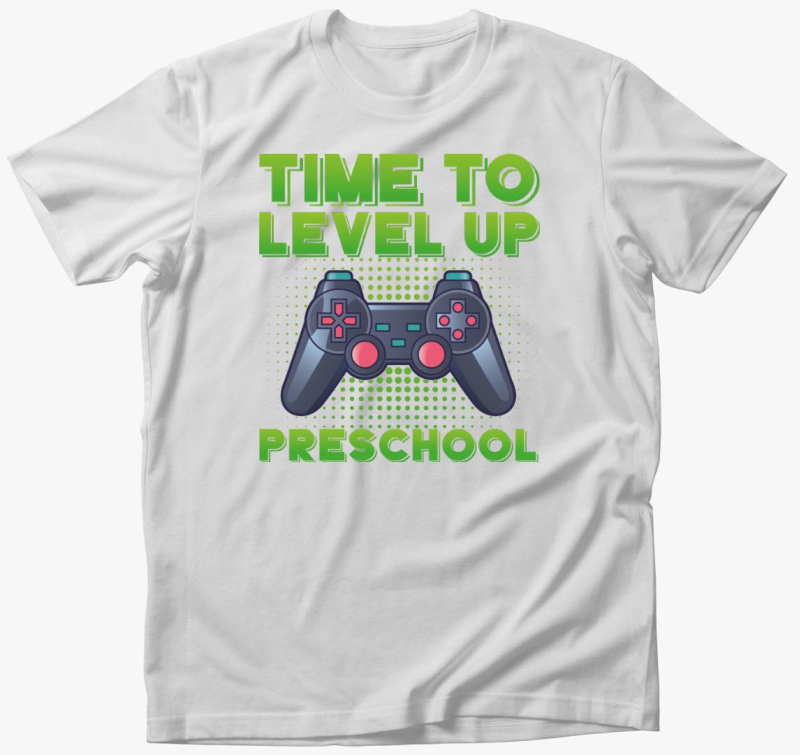 Preschool zelena feliratos majica