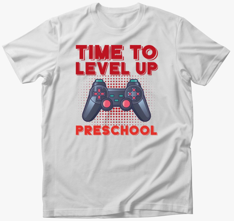 Preschool rdeča feliratos majica