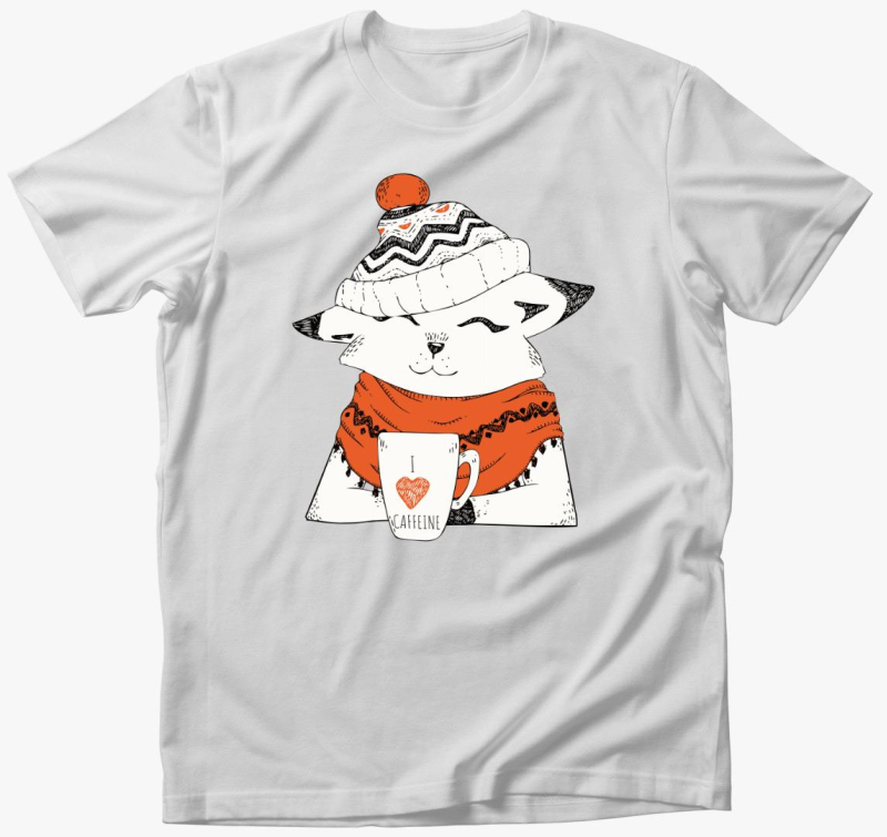 winter cat caffeine majica