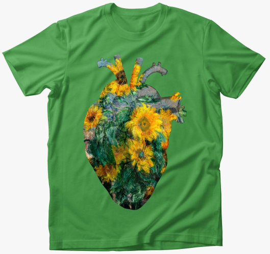 Monet anatomy heart majica