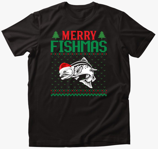 Merry fishmas ribič majica