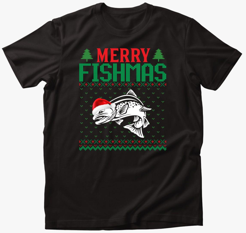 Merry fishmas ribič majica