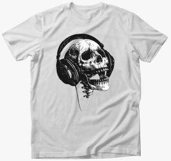 Skull music headset majica