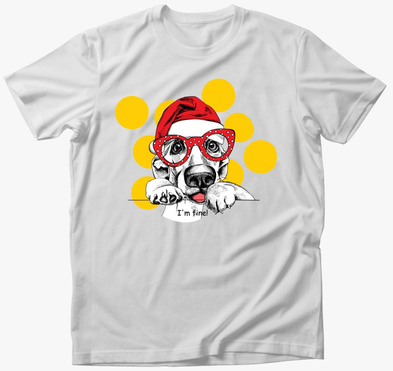 fine santa dog majica