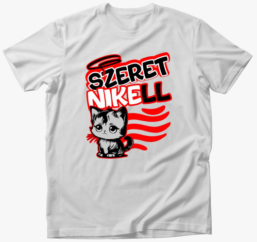 Szeretni kell cicusos majica