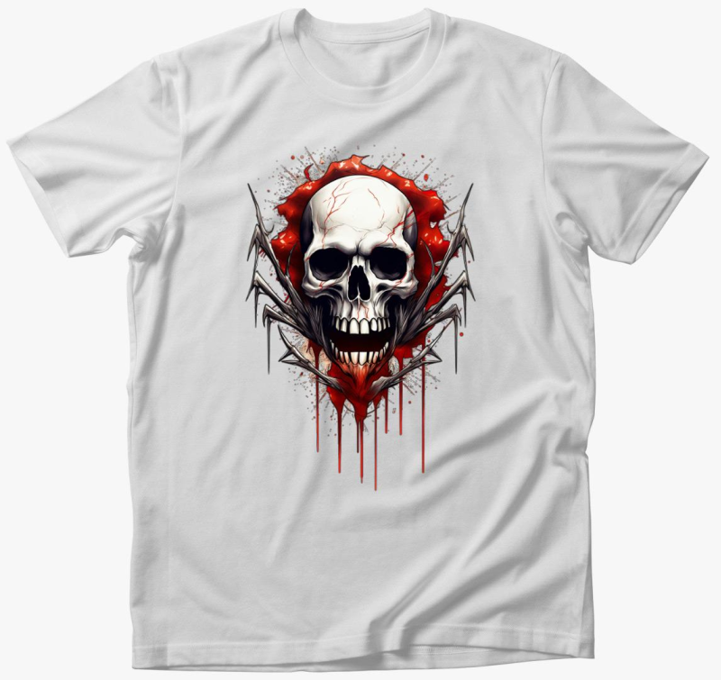 Nyitott koponya majica