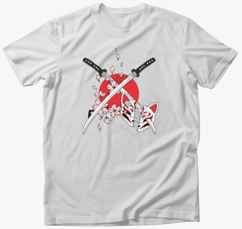 kitsune maszkos majica