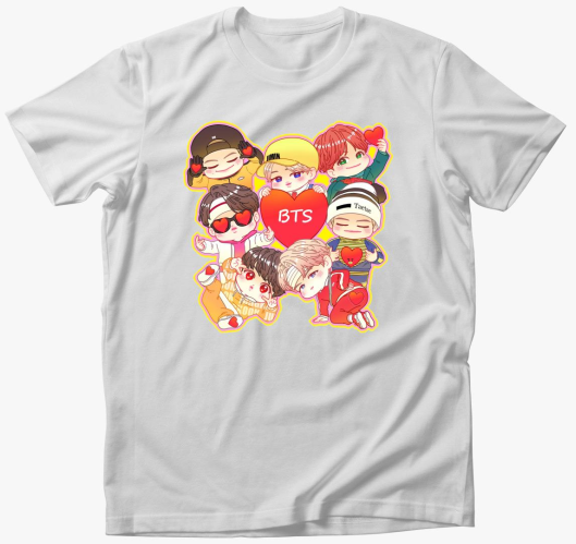 BTS tagok chibi art majica