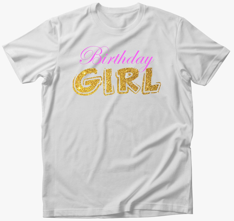 Birthday Girl, oldalas majica, egyedi
