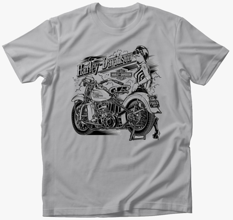 Harley Davidson egyedi motoros majica