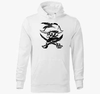 Pirate skull silhouette pulover s kapuco