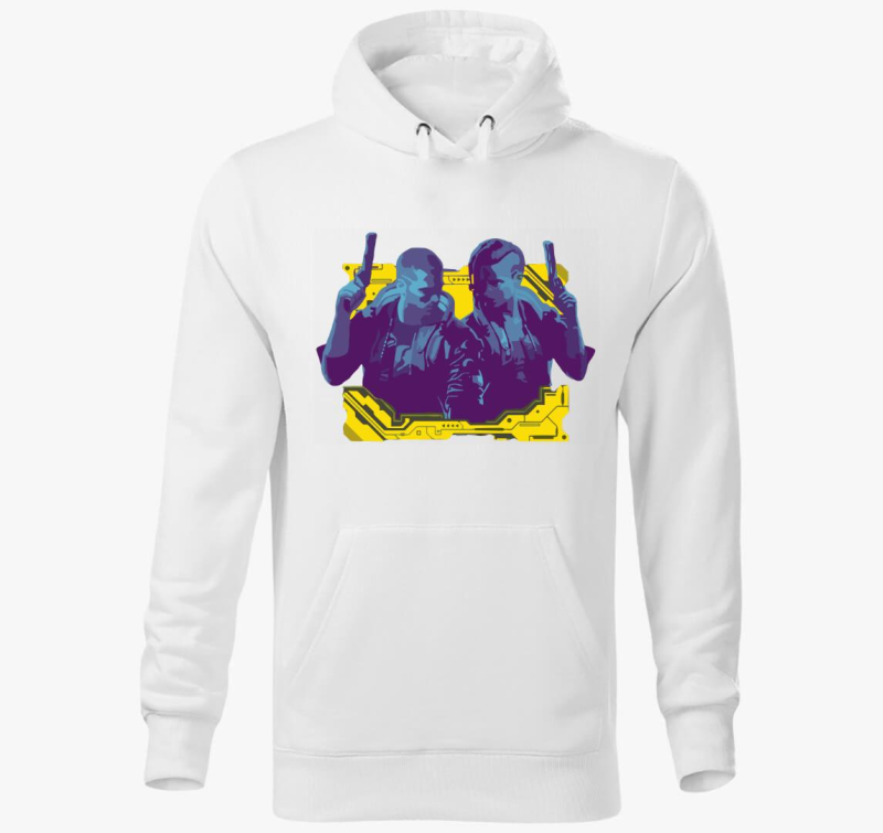 Cyberpunk characters pulover s kapuco