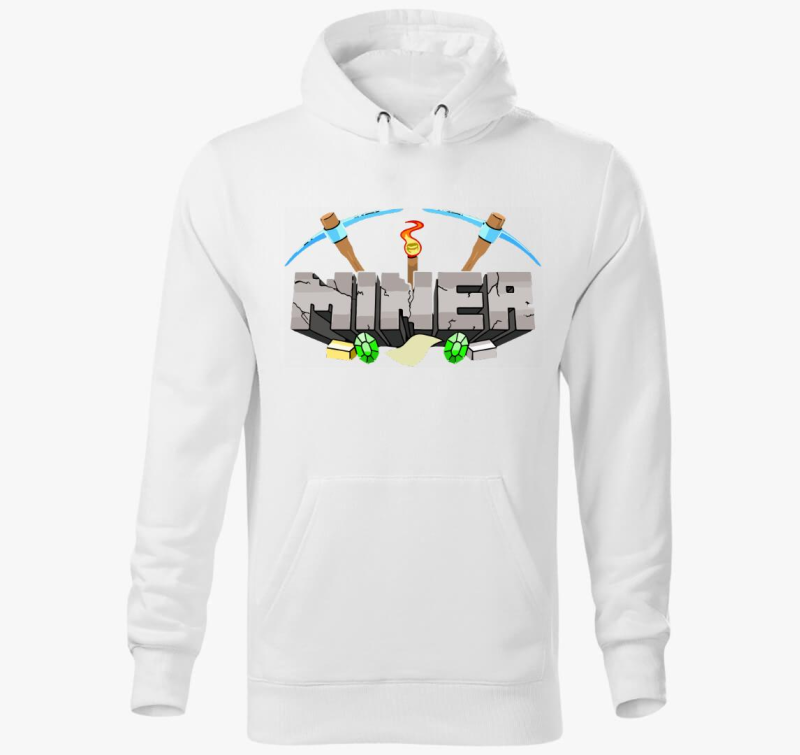 Minecraft miner pulover s kapuco