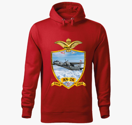 Pajzs An-26 pulover s kapuco
