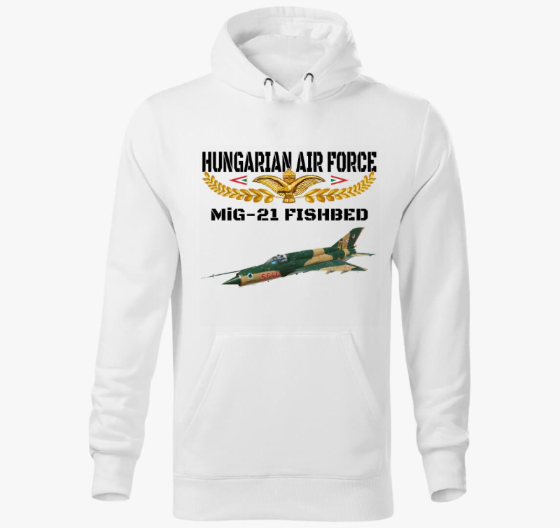 Aranysas MiG-21 pulover s kapuco