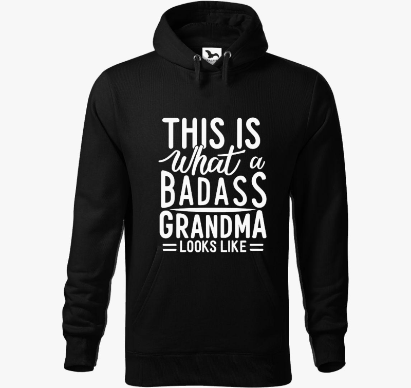 Badass Grandma look pulover s kapuco