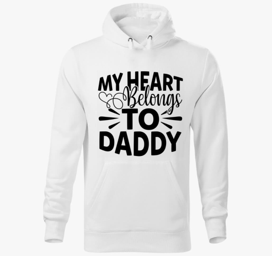 Heart Daddy pulover s kapuco