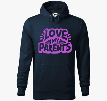 Love my Parents pulover s kapuco