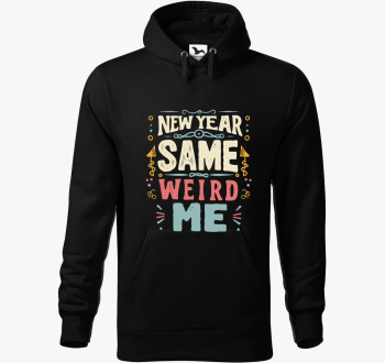 New Year Same Weird Me pulover s kapuco