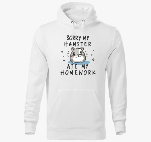 Sorry hamster pulover s kapuco
