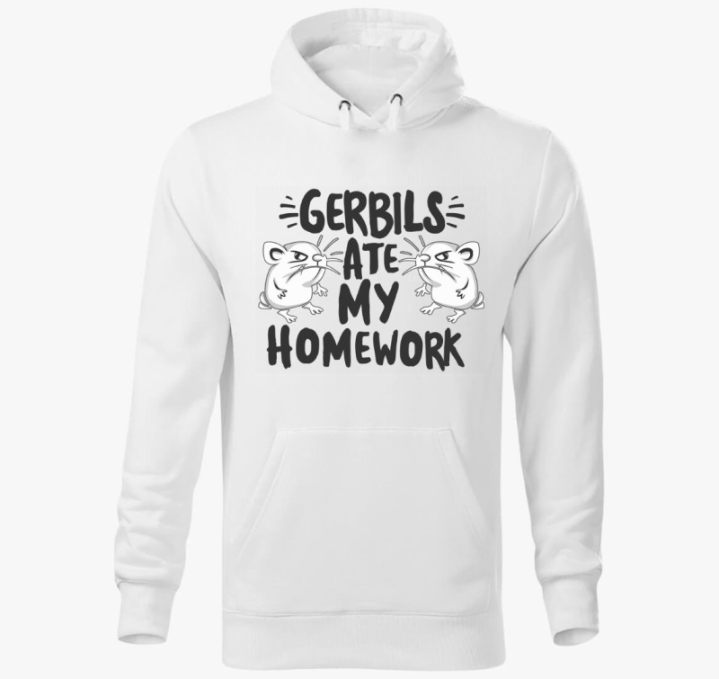 Gerbils ate homework pulover s kapuco