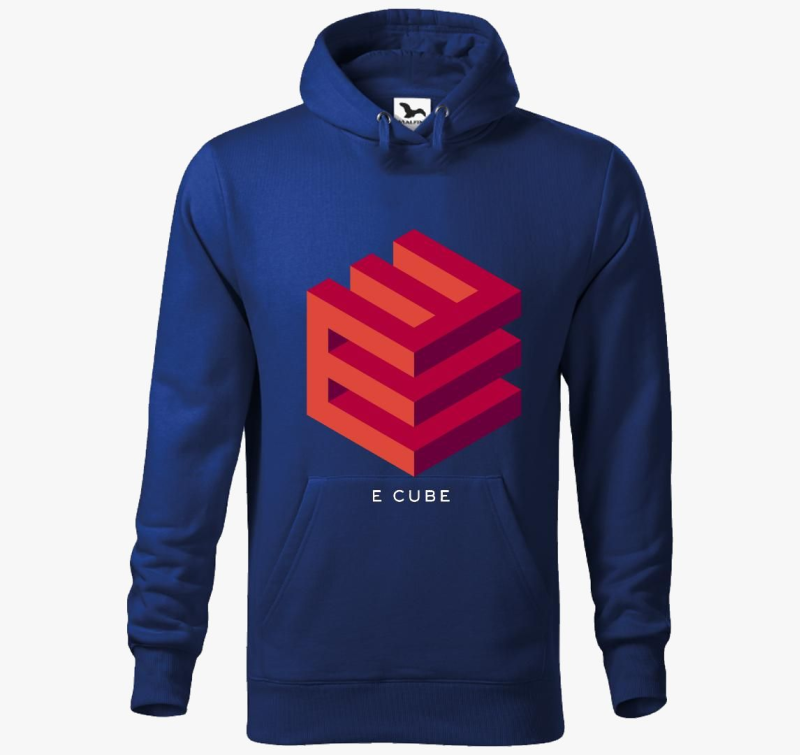 E cube kocka design pulover s kapuco