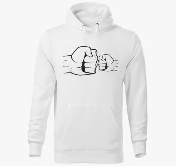 Oče fia pulover s kapuco