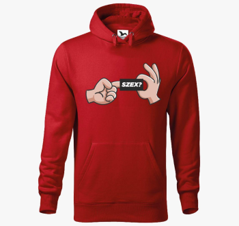 Szex pulover s kapuco