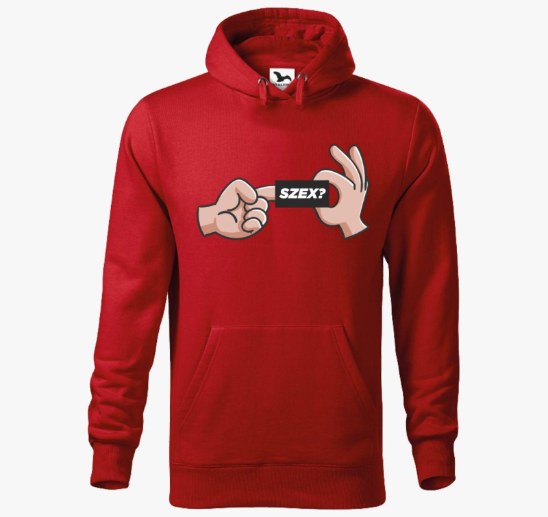 Szex pulover s kapuco