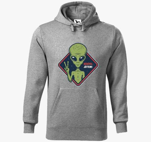 Ufo Alien divat pulover s kapu...