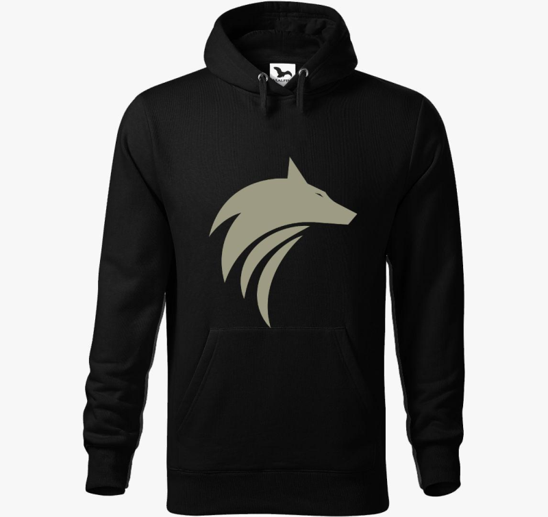 Farkas design divat pulover s kapuco