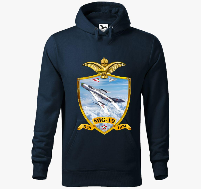 Pajzs MiG-19 pulover s kapuco