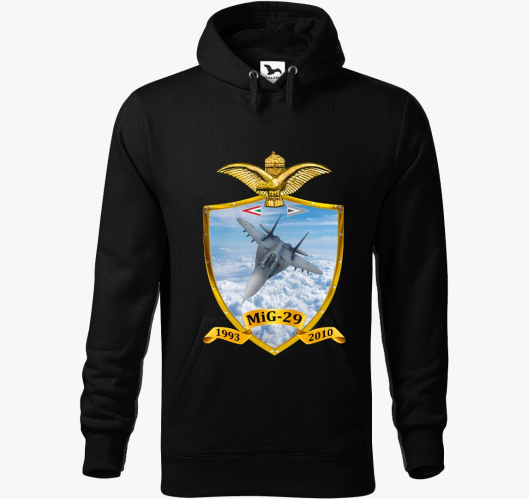 Pajzs MiG-29 pulover s kapuco