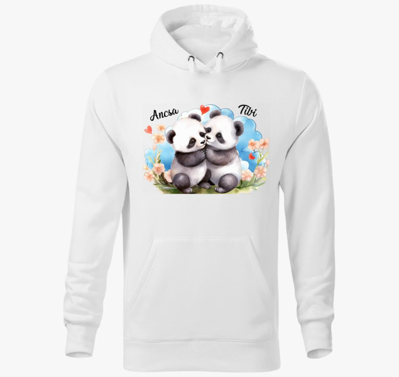 szerelmes Panda pulover s kapuco