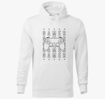 Gamer feliratos pulover s kapuco