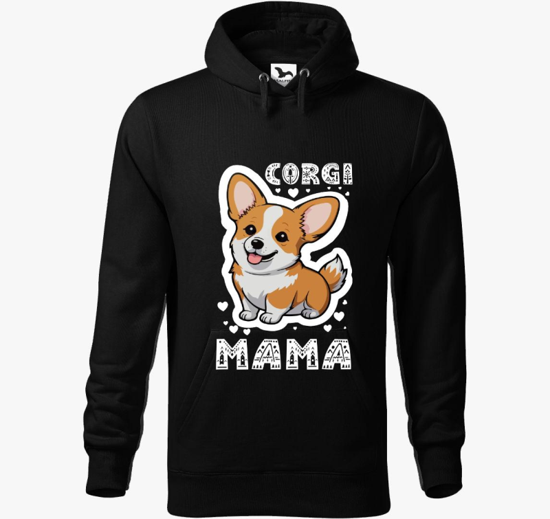 Corgi Mama pulover s kapuco
