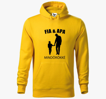 Oče in fia pulover s kapuco