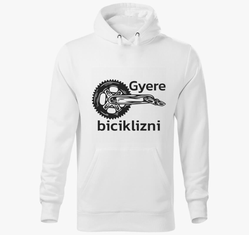 Gyere biciklizni pulover s kapuco