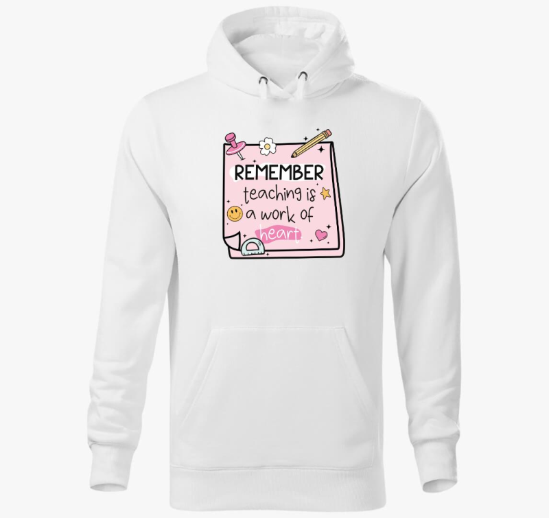 Teacher reminder heart pulover s kapuco
