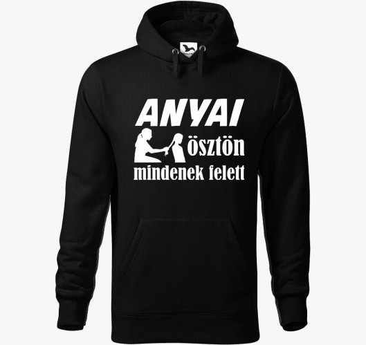 Anyai pulover s kapuco