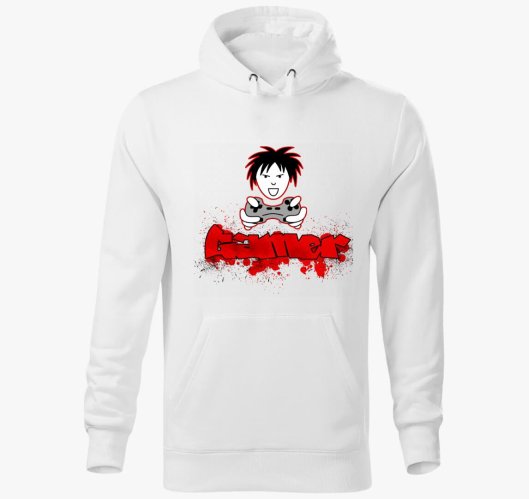 Gamer pulover s kapuco